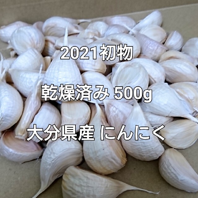 乾燥済み 500g(M,L,LL粒) 本年度 初物 大分県産 にんにく 食品/飲料/酒の食品(野菜)の商品写真