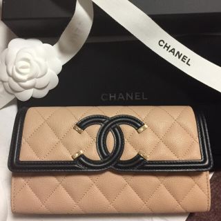 シャネル(CHANEL)の【レア】CHANEL シャネル CC フラップウォレット　ベージュ×ブラック(財布)