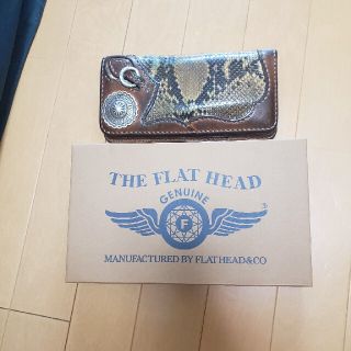 フラットヘッド(THE FLAT HEAD)のフラットヘッド　FlatHead　パイソン柄　ウォレット(長財布)