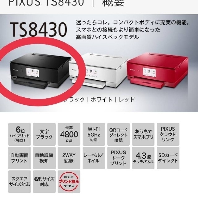 【新品】CANON キヤノン プリンター スキャナー  PIXUS TS8430