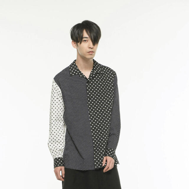 Yohji Yamamoto(ヨウジヤマモト)のS'YTE Dot Crazy Panel Open Collar Shirt  メンズのトップス(シャツ)の商品写真