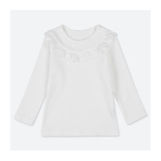 ユニクロ(UNIQLO)のYUKO様　ユニクロ　クルーネックＴ　フリル　長袖　90サイズ(Tシャツ/カットソー)