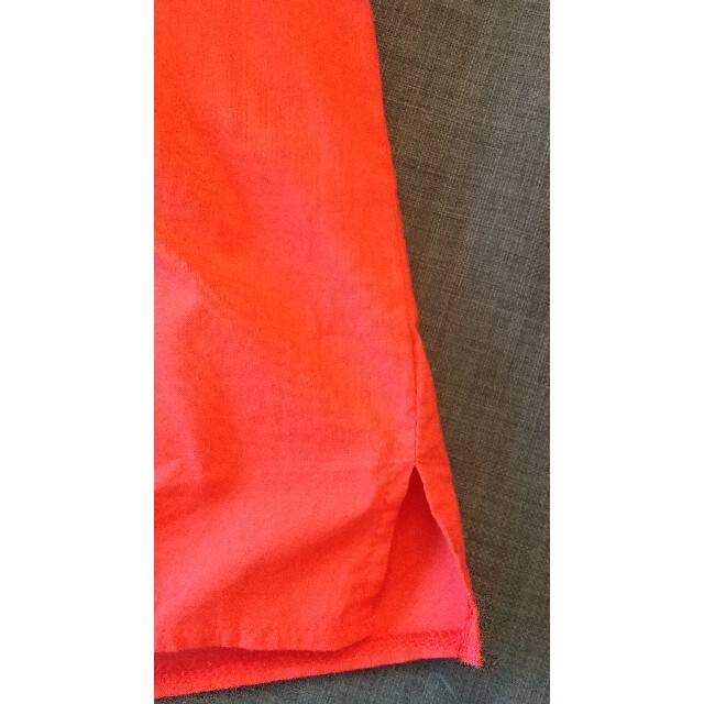dholic(ディーホリック)の韓国 トップス バルーンスリーブ オレンジ リネン バルーン袖 レディースのトップス(シャツ/ブラウス(半袖/袖なし))の商品写真