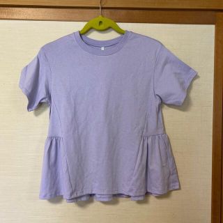 ジーユー(GU)のGU  オーバーサイズヘムフリルＴ（半袖）　タグ付き(Tシャツ/カットソー)