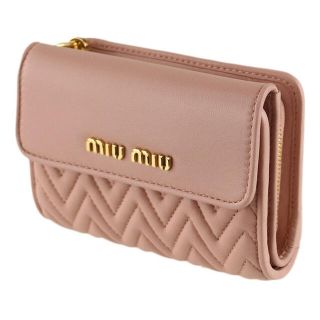 ミュウミュウ(miumiu)のミュウミュウ 財布 MIU MIU 5ML002 2CAL ピンクベージュ(財布)