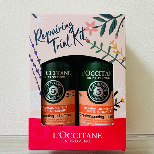 L'OCCITANE(ロクシタン)の【新品未使用】ロクシタン　ファイブハーブス　リペアリング　トライアルセット コスメ/美容のヘアケア/スタイリング(シャンプー/コンディショナーセット)の商品写真