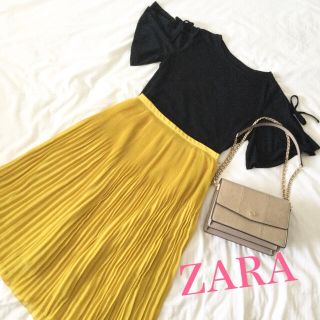 ザラ(ZARA)の最終お値下げ♡ZARA BASIC ザラ　ロングシフォンプリーツスカート(ロングスカート)