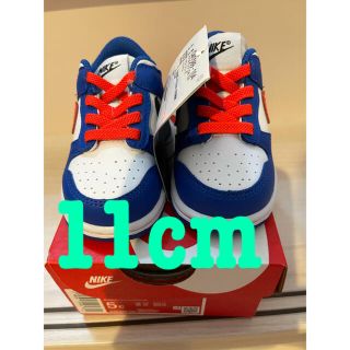 ナイキ(NIKE)の11cm TDE DUNK LOW MISMATCHED SWOOSHE(スニーカー)