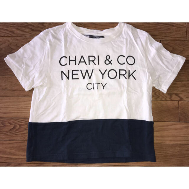 BEAMS(ビームス)のCHARI & CO. NYC チャリアンドコー  BI-TONE CROP T レディースのトップス(Tシャツ(半袖/袖なし))の商品写真