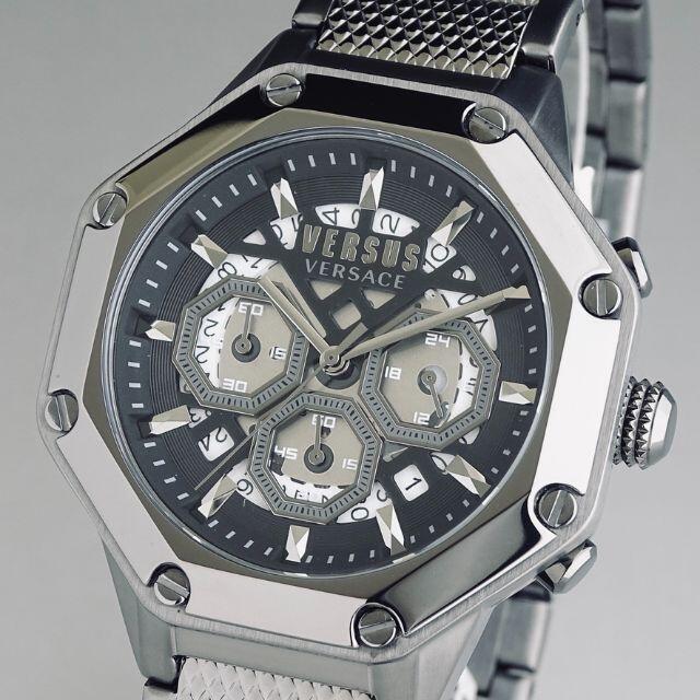 【新品即納】ヴェルサス ヴェルサーチ 高級 メンズ腕時計 45mm スケルトン