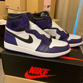 ナイキ(NIKE)の28.5cm Air Jordan 1 新品　コートパープル(スニーカー)