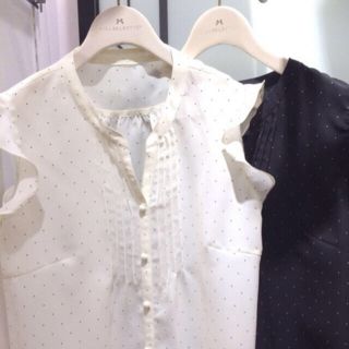 ウィルセレクション(WILLSELECTION)のウィルセレクション♡ピンドットノースリブラウス(シャツ/ブラウス(半袖/袖なし))