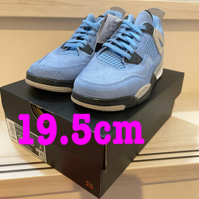 19.5 cm AIR JORDAN 4 "UNIVERSITY BLUE"