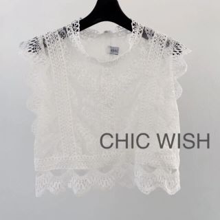 シックウィッシュ(Chicwish)のレース ノースリーブ トップス(シャツ/ブラウス(半袖/袖なし))