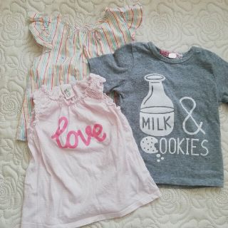 ベビーギャップ(babyGAP)のトップス　女の子　3点セット　まとめ売り 半袖Tシャツ Tシャツ(シャツ/カットソー)