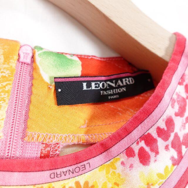 LEONARD(レオナール)のLeonard　ワンピース　レディース　レッド/ピンク レディースのワンピース(ひざ丈ワンピース)の商品写真