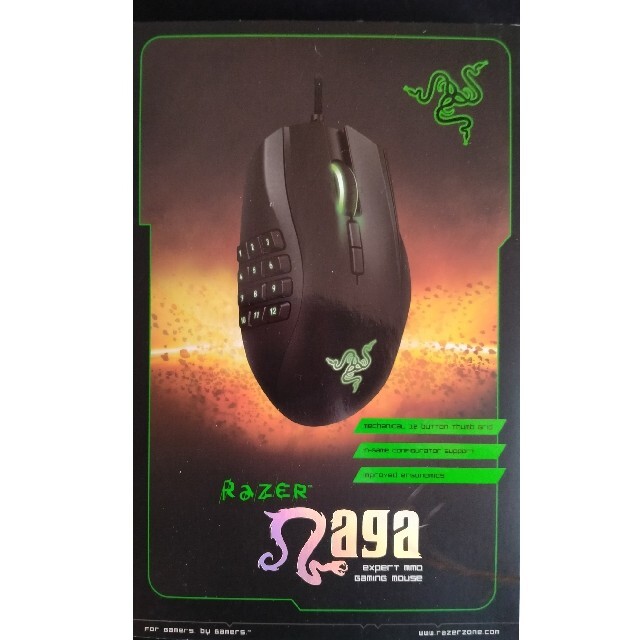 LAZER(レイザー)のrazer naga 多ボタン　ゲーミングマウス スマホ/家電/カメラのPC/タブレット(PC周辺機器)の商品写真