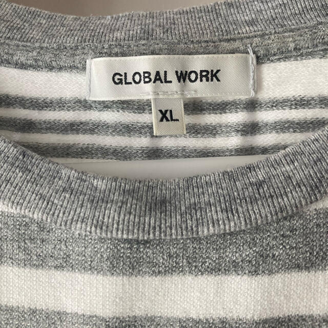 GLOBAL WORK(グローバルワーク)のグレーボーダー　Tシャツ メンズのトップス(Tシャツ/カットソー(半袖/袖なし))の商品写真