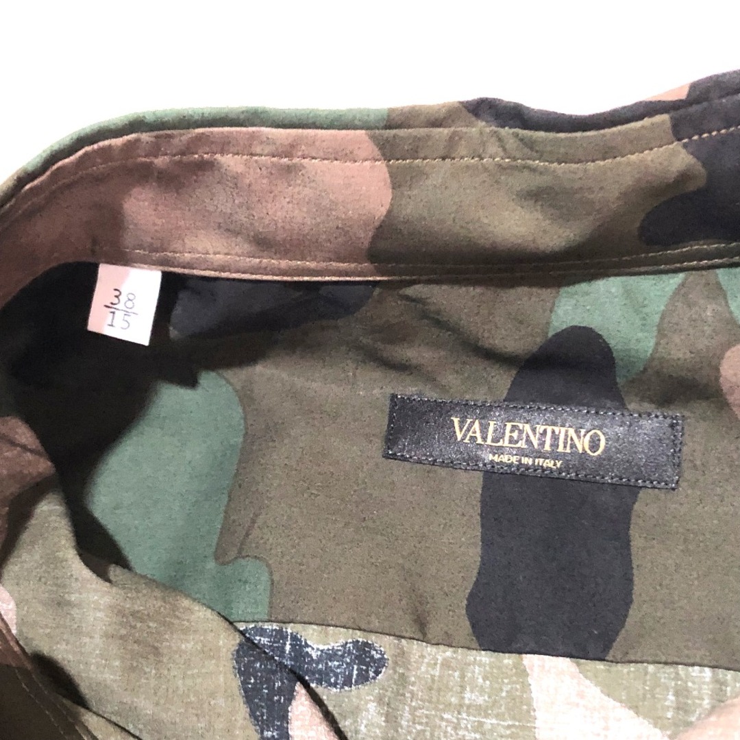 VALENTINO ヴァレンチノ カモフラ 刺繍パッチワーク 迷彩長袖シャツ ジャケット マルチ