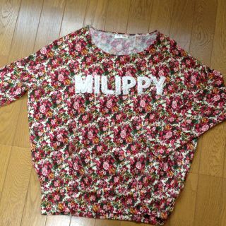 ワンアフターアナザーナイスクラップ(one after another NICE CLAUP)のNICE CLAUP花柄トップス♡(カットソー(長袖/七分))