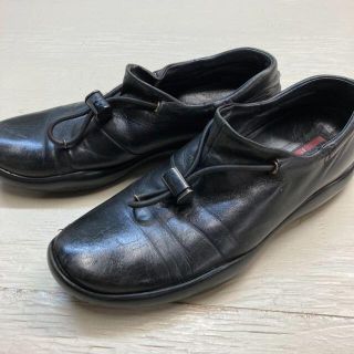 PRADA プラダスポーツ レザーシューズ スリッポン　黒　37  24㎝