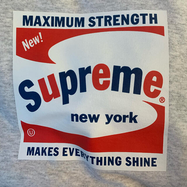 Supreme shine Hooded Sweatshirt シン グレー