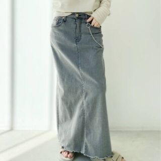 アパルトモンドゥーズィエムクラス(L'Appartement DEUXIEME CLASSE)のGOOD GRIEF DENIM LONG SK with Chain(ロングスカート)