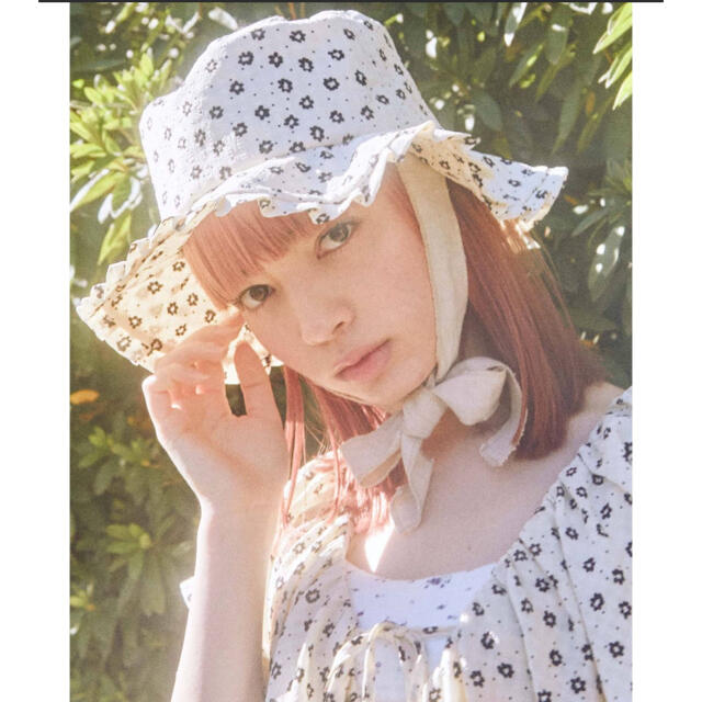 merry jenny(メリージェニー)のmerry jenny floral ribbon hat 未使用 レディースの帽子(ハット)の商品写真