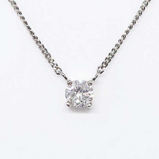 Pt850 ダイヤモンド ネックレス 約40cm ダイヤ 0.43ct - ネックレス