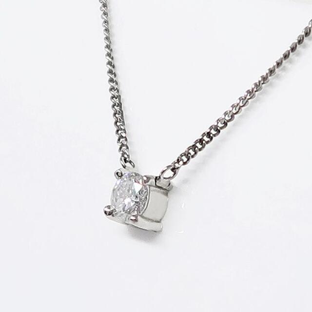 Pt850 ダイヤモンド ネックレス 約40cm ダイヤ 0.43ct