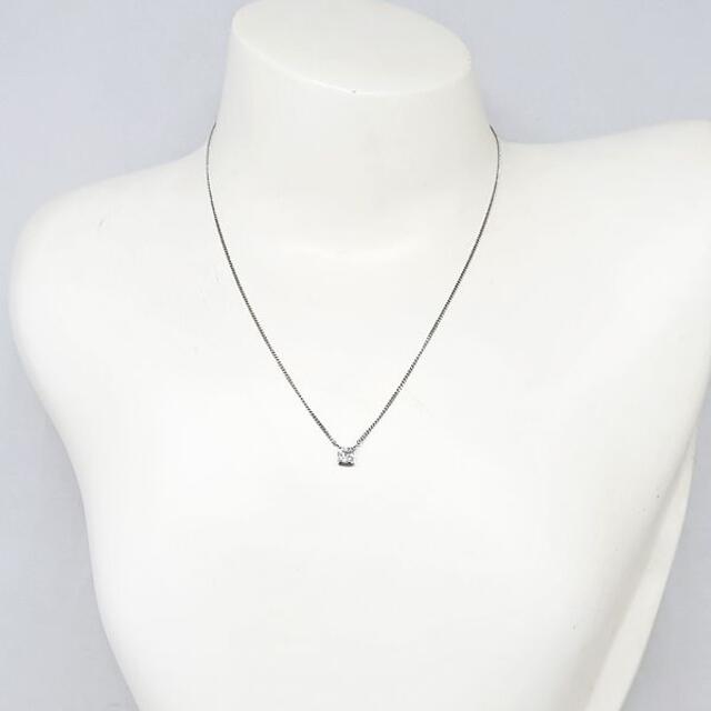 Pt850 ダイヤモンド ネックレス 約40cm ダイヤ 0.43ct