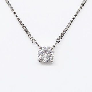 Pt850 ダイヤモンド ネックレス 約40cm　ダイヤ 0.43ct(ネックレス)