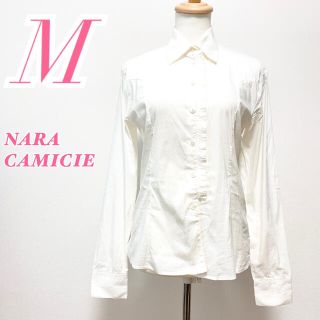 ナラカミーチェ(NARACAMICIE)のNARACAMICIE ナラカミーチェ 長袖ブラウス フリル オフィス ホワイト(シャツ/ブラウス(長袖/七分))