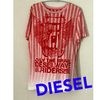 ディーゼル(DIESEL)のDIESEL ディーゼル 半袖Tシャツ  赤レッド(Tシャツ/カットソー(半袖/袖なし))