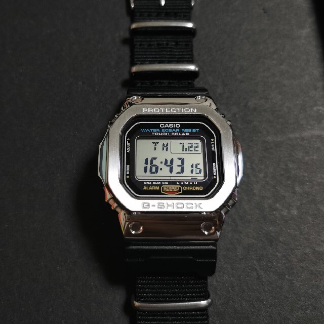 G SHOCK g 5600e タフソーラー g 5600e 腕時計(デジタル) 時計 ハーフメタルnatoカスタム