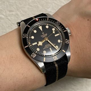 Tudor - チューダー 純正 ファブリックストラップ ブラックベイ58 ラグ ...