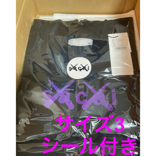 sacai x KAWS / Flock Print T-Shirt サイズ3