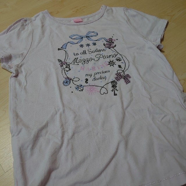 mezzo piano(メゾピアノ)の専用　Mezzopiano　Tシャツ　サイズ150 2枚セット キッズ/ベビー/マタニティのキッズ服女の子用(90cm~)(Tシャツ/カットソー)の商品写真