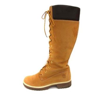 ティンバーランド(Timberland)のティンバーランド ロングブーツ レースアップ ローヒール 8M 25cm 茶(ブーツ)