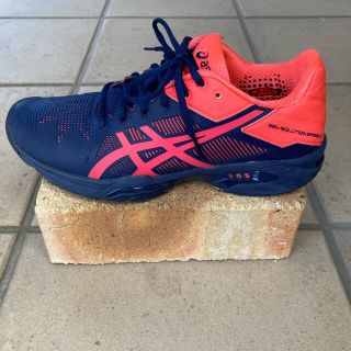 asics - asics レディーステニスシューズ 24.5cm オムニ/クレー用の