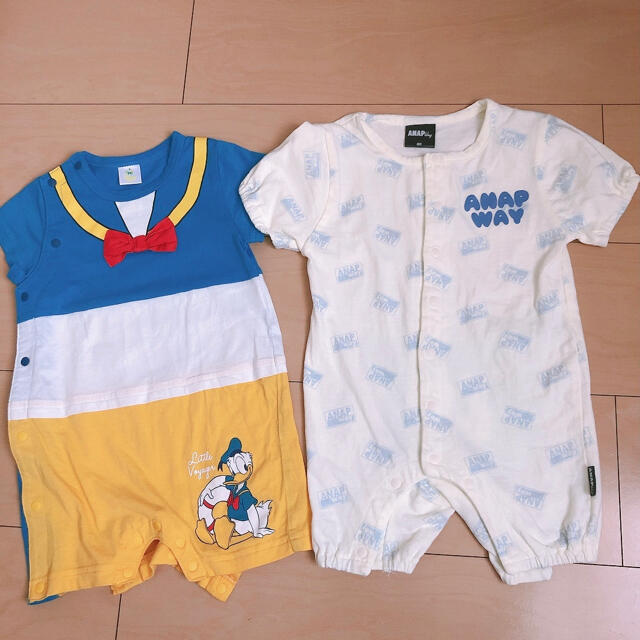 ANAP Kids(アナップキッズ)のANAP ロンパース ディズニー ドナルド 80 キッズ/ベビー/マタニティのベビー服(~85cm)(ロンパース)の商品写真