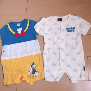 アナップキッズ(ANAP Kids)のANAP ロンパース ディズニー ドナルド 80(ロンパース)