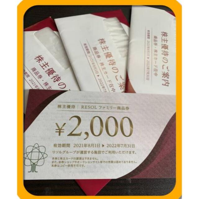 20000円分) リソル RESOL 株主優待券 ～2022.7.31 最新 とっておきし 