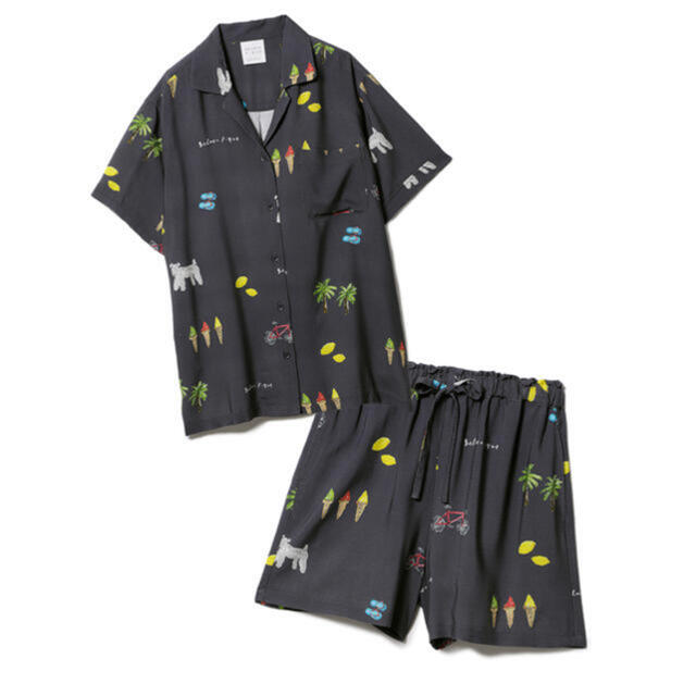 gelato pique(ジェラートピケ)のサマーモチーフシャツ＆ショートパンツSET レディースのルームウェア/パジャマ(ルームウェア)の商品写真