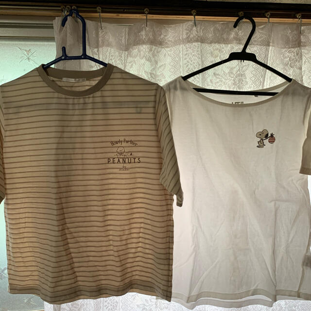 UNIQLO(ユニクロ)のスヌーピー Tシャツ2枚組 レディースのトップス(Tシャツ(半袖/袖なし))の商品写真