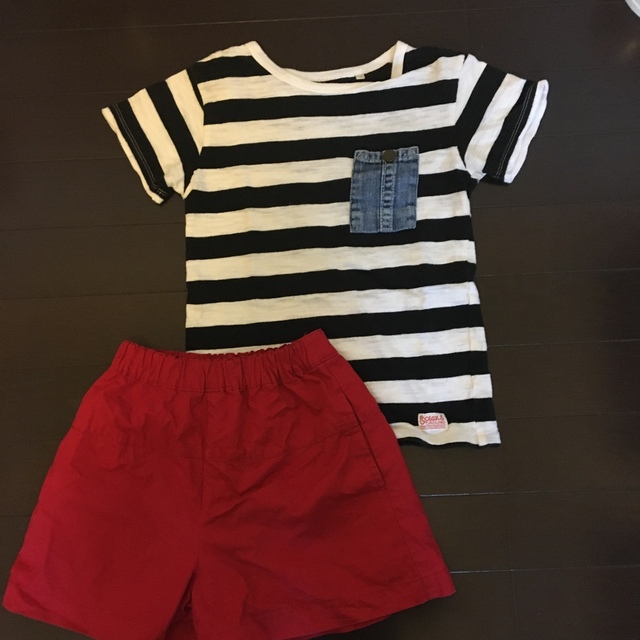 MARKEY'S(マーキーズ)のMARKE'S  Tシャツ(120)キュロット(110)セット キッズ/ベビー/マタニティのキッズ服女の子用(90cm~)(Tシャツ/カットソー)の商品写真