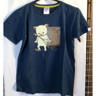 キューン(CUNE)のCUNE  紺Tシャツ　猫　ギター(Tシャツ/カットソー(半袖/袖なし))