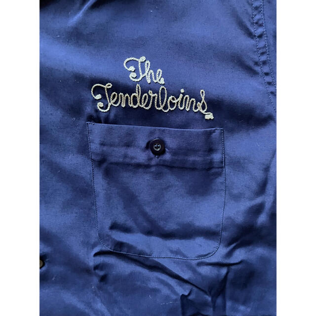 TENDERLOIN(テンダーロイン)のテンダーロイン　ワークシャツ　レーヨン　L 青　刺繍 メンズのトップス(シャツ)の商品写真