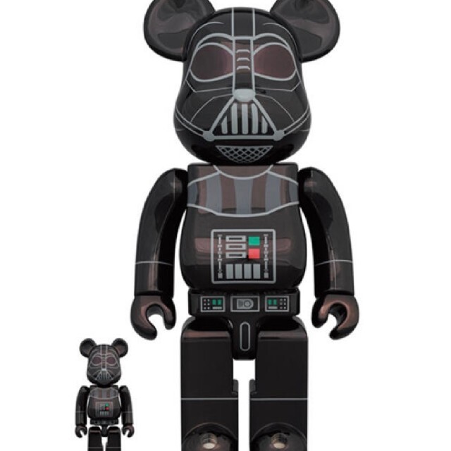 25thBE@RBRICK DARTH VADER Chrome 100％&400％