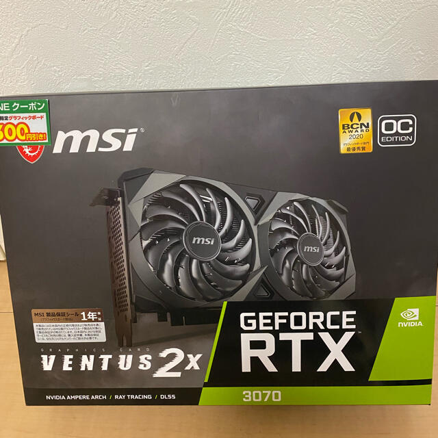 MSI RTX 3070 VENTUS 2X (保証有り)PC/タブレット